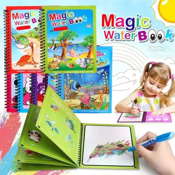 Reusable™️ 8 pages Magic Water Painting & Drawing Board Book + Doodle pen