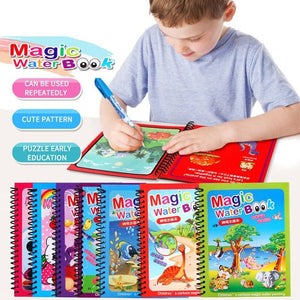 Reusable™️ 8 pages Magic Water Painting & Drawing Board Book + Doodle pen